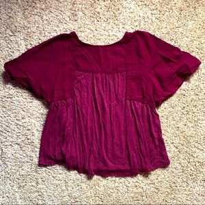Medium Maroon Short Sleeve Shirt (Never Worn)